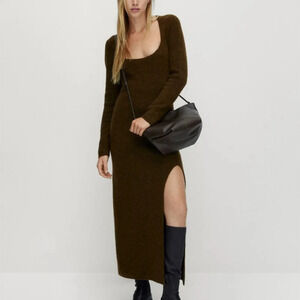 Massimo Dutti Wool Maxi Dress Fall Winter 2022 New without tags